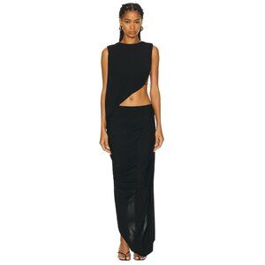 Christopher Esber Monstera Gown in Black US 4 New Womens Maxi Dress